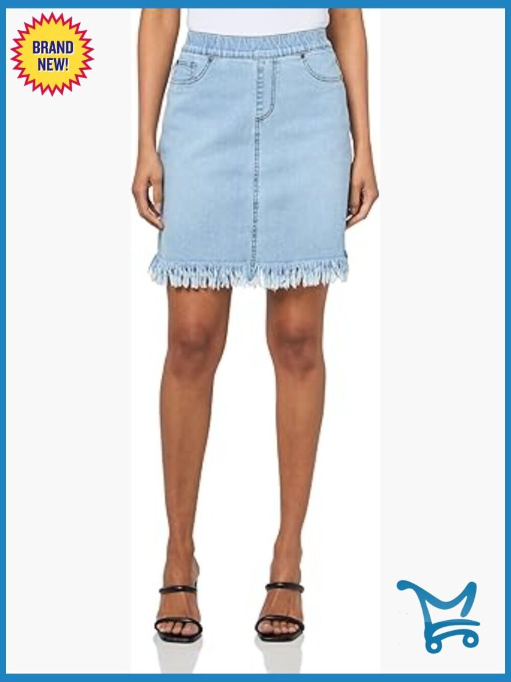 Womens Pull On Twisted Fringe Hem Skort Tummy Control